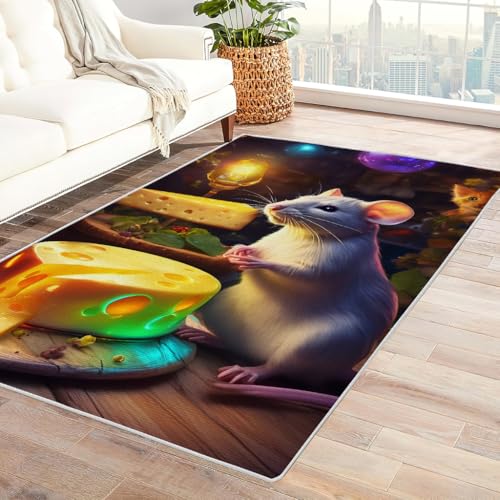 Zbeiba Teppich 60x90 cm, Käsehamster 3D Muster, Wohnzimmer Teppich,Weicher Kurzflor Teppiche für Schlafzimmer, Kinderzimmer, Flur, Antirutsch, Waschbarer,Heimdekoration Zbeiba Teppich 60x90 cm, Käsehamster 3D Muster, Wohnzimmer Teppich,Weicher Kurzflor Teppiche für Schlafzimmer, Kinderzimmer, Flur, Antirutsch, Waschbarer,Heimdekoration von Zbeiba