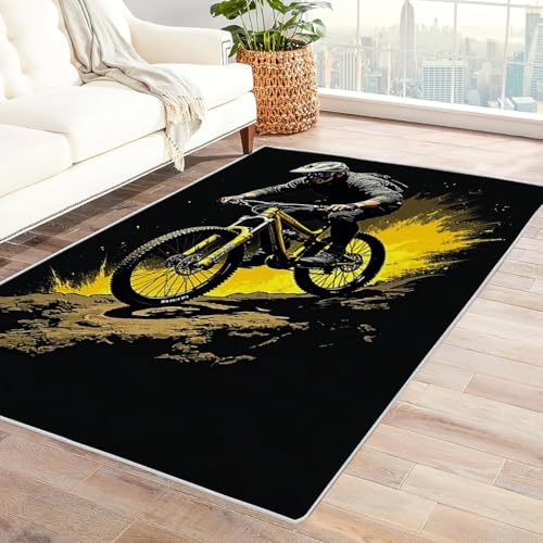 Zbeiba Teppich 60x90 cm, Mountainbike 3D Muster, Wohnzimmer Teppich,Weicher Kurzflor Teppiche für Schlafzimmer, Kinderzimmer, Flur, Antirutsch, Waschbarer,Heimdekoration Zbeiba Teppich 60x90 cm, Mountainbike 3D Muster, Wohnzimmer Teppich,Weicher Kurzflor Teppiche für Schlafzimmer, Kinderzimmer, Flur, Antirutsch, Waschbarer,Heimdekoration von Zbeiba