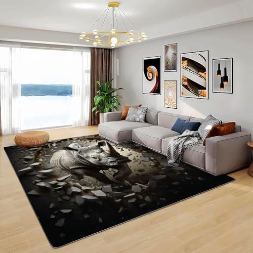 Zbeiba Teppich 60x90 cm, Nashörner durchbrechen Wände 3D Muster, Wohnzimmer Teppich,Weicher Kurzflor Teppiche für Schlafzimmer, Kinderzimmer, Flur, Antirutsch, Waschbarer,Heimdekoration Zbeiba Teppich 60x90 cm, Nashörner durchbrechen Wände 3D Muster, Wohnzimmer Teppich,Weicher Kurzflor Teppiche für Schlafzimmer, Kinderzimmer, Flur, Antirutsch, Waschbarer,Heimdekoration von Zbeiba