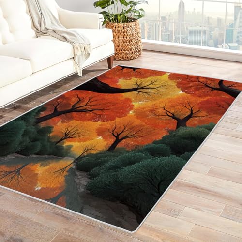 Zbeiba Teppich 60x90 cm, Orangenwald 3D Muster, Wohnzimmer Teppich,Weicher Kurzflor Teppiche für Schlafzimmer, Kinderzimmer, Flur, Antirutsch, Waschbarer,Heimdekoration Zbeiba Teppich 60x90 cm, Orangenwald 3D Muster, Wohnzimmer Teppich,Weicher Kurzflor Teppiche für Schlafzimmer, Kinderzimmer, Flur, Antirutsch, Waschbarer,Heimdekoration von Zbeiba
