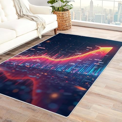 Zbeiba Teppich 60x90 cm, Steigende Technologiekurve 3D Muster, Wohnzimmer Teppich,Weicher Kurzflor Teppiche für Schlafzimmer, Kinderzimmer, Flur, Antirutsch, Waschbarer,Heimdekoration Zbeiba Teppich 60x90 cm, Steigende Technologiekurve 3D Muster, Wohnzimmer Teppich,Weicher Kurzflor Teppiche für Schlafzimmer, Kinderzimmer, Flur, Antirutsch, Waschbarer,Heimdekoration von Zbeiba