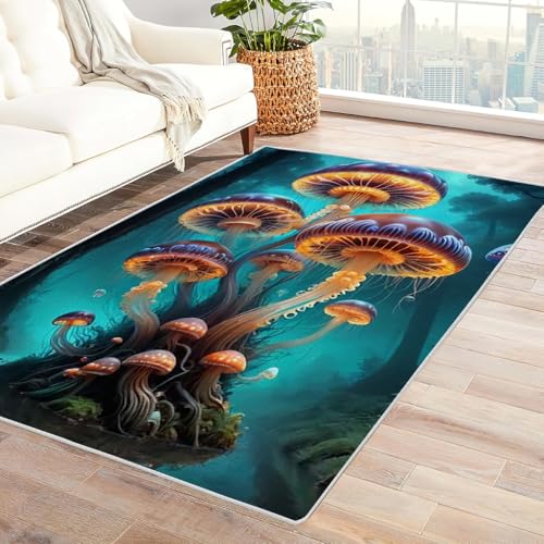 Zbeiba Teppich 60x90 cm, Verträumte Waldpilze 3D Muster, Wohnzimmer Teppich,Weicher Kurzflor Teppiche für Schlafzimmer, Kinderzimmer, Flur, Antirutsch, Waschbarer,Heimdekoration Zbeiba Teppich 60x90 cm, Verträumte Waldpilze 3D Muster, Wohnzimmer Teppich,Weicher Kurzflor Teppiche für Schlafzimmer, Kinderzimmer, Flur, Antirutsch, Waschbarer,Heimdekoration von Zbeiba