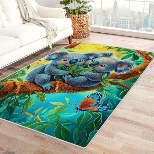 Zbeiba Teppich 60x90 cm, Waldtier Koala 3D Muster, Wohnzimmer Teppich,Weicher Kurzflor Teppiche für Schlafzimmer, Kinderzimmer, Flur, Antirutsch, Waschbarer,Heimdekoration Zbeiba Teppich 60x90 cm, Waldtier Koala 3D Muster, Wohnzimmer Teppich,Weicher Kurzflor Teppiche für Schlafzimmer, Kinderzimmer, Flur, Antirutsch, Waschbarer,Heimdekoration von Zbeiba