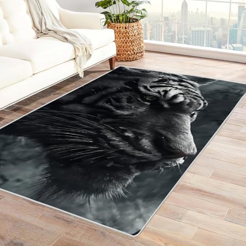Zbeiba Teppich 60x90 cm, Wilde Tiere Tiger 3D Muster, Wohnzimmer Teppich,Weicher Kurzflor Teppiche für Schlafzimmer, Kinderzimmer, Flur, Antirutsch, Waschbarer,Heimdekoration Zbeiba Teppich 60x90 cm, Wilde Tiere Tiger 3D Muster, Wohnzimmer Teppich,Weicher Kurzflor Teppiche für Schlafzimmer, Kinderzimmer, Flur, Antirutsch, Waschbarer,Heimdekoration von Zbeiba