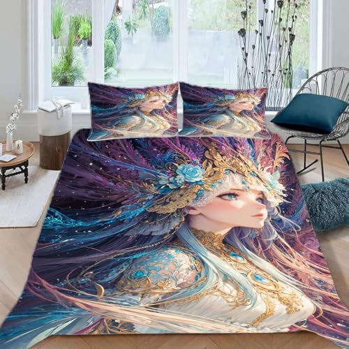 Zbeiba Verträumte Farben Muster Bettwäsche 135x200,Wunderschöne Kleidung Frauen Bettbezug Set Für Teenager Kinder Mikrofaser Bedding + 2 Kissenbezüge(135x200+2 * 50x75,#6 Zbeiba Verträumte Farben Muster Bettwäsche 135x200,Wunderschöne Kleidung Frauen Bettbezug Set Für Teenager Kinder Mikrofaser Bedding + 2 Kissenbezüge(135x200+2 * 50x75,#6 von Zbeiba
