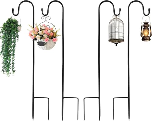 4 Stück Garten Schäferhaken, 120cm Schäferstab Laternenstab, Hirtenhaken Metall Gartenstab ,mit Haken Laternenstab, Hirtenbogen-Haken, für Vogelkäfige, Laternen,Pflanzkörbe,Solarleuchten, Hochzeiten 4 Stück Garten Schäferhaken, 120cm Schäferstab Laternenstab, Hirtenhaken Metall Gartenstab ,mit Haken Laternenstab, Hirtenbogen-Haken, für Vogelkäfige, Laternen,Pflanzkörbe,Solarleuchten, Hochzeiten von Zbozzba