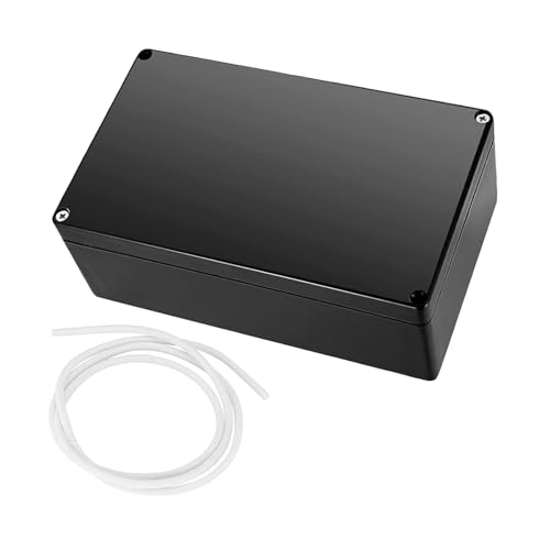 Abzweigdose Gehäuse, Anschlussdose,Kunststoff Abdeckungen, Schwarz Elektronik Gehäuse IP66, für DIY Stromabzweigdose, 200 x 120 x 75 mm von Zbozzba