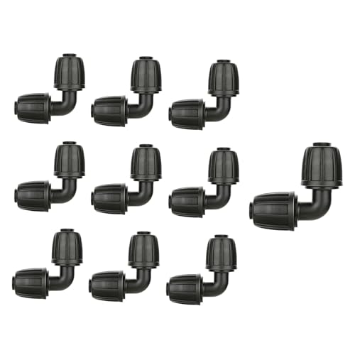 10 Stück Micro Drip System, 13 mm (1/2 Zoll), Ellenbogen Rohrverbinder für die Richtungsänderung des Verlegerohres, Wiederverwendbar, Robust und Langlebig für Gartenbewässerung von Zbssny