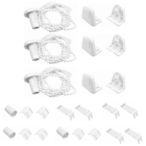 Zbssny 3 Set Rollo Halterung | Rollo Halterung Fenster Ersatzteile 17mm Ohne Bohren für Klemmfix Verdunkelungsrollo, Seitenzugrollo, Doppelrollo von Zbssny