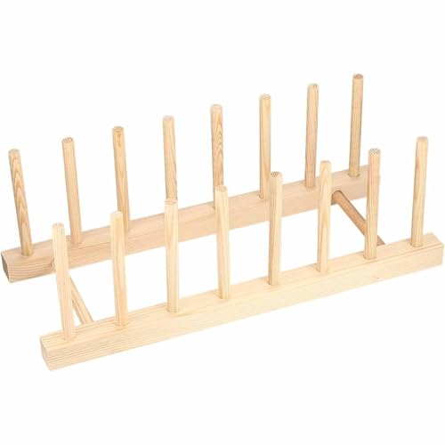 Zbssny Abtropfgestell Tellerhalter für Küche Multifunktionaler Topfdeckelhalter & Deckelhalter Küche Geschirrabtropfgestell Holz Ideal als Schneidebretthalter von Zbssny