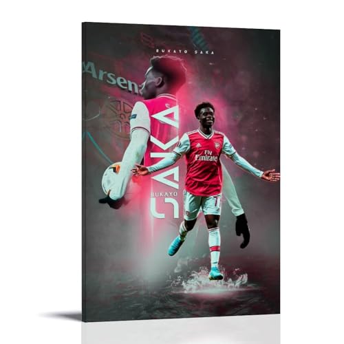 Zbwqlte Bukayo Saka Fußball-Kunstposter, Wandkunst, Bild, Gemälde, Leinwanddrucke, Kunstwerke, Schlafzimmer, Wohnzimmer, Dekoration, 40 x 60 cm Zbwqlte Bukayo Saka Fußball-Kunstposter, Wandkunst, Bild, Gemälde, Leinwanddrucke, Kunstwerke, Schlafzimmer, Wohnzimmer, Dekoration, 40 x 60 cm von Zbwqlte