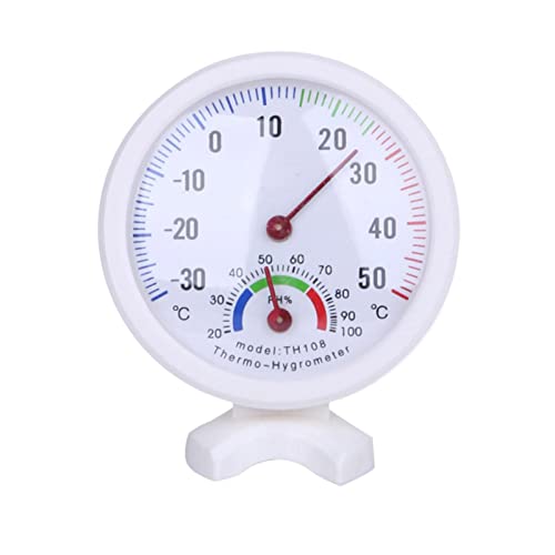Zceplem Außenthermometer für die Terrasse | Außenthermometer für die Terrasse übersichtlich darstellen - Zeiger-Hygrometer für Zuhause, Büro, Garten, Gewächshaus, Siebdruck-Zifferblatt-Thermometer von Zceplem