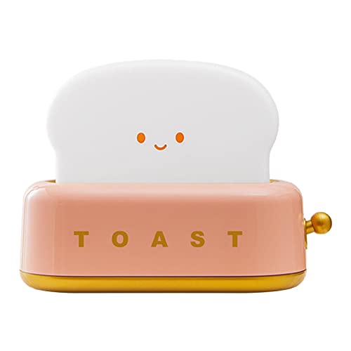 Zceplem Nette Nachtlicht-Toast-Lampe,Dimmbare LED-Toaster-Nachtlampe Wiederaufladbar | Schreibtischlampe mit Timer, tragbare Schlafzimmer-Nachttischlampe für Raumdekoration von Zceplem