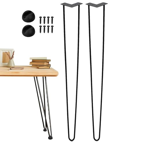 Zceplem Schwarze Möbelbeine – Mehrzweck-Stützbeine für den Haushalt, rustikale Möbelbeine mit 120 kg Tragkraft, schwarzer Möbelfuß für Esstische von Zceplem