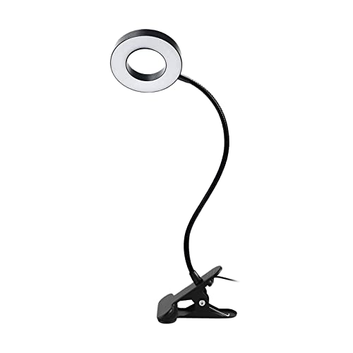 Zceplem USB-Clip-On-Schreibtischlampe – 48 LED-Kopfteilleuchten mit 3 Beleuchtungsmodi, 10 Helligkeitsstufen dimmbar – 360° Verstellbarer Schwanenhals, zum Lesen von Zceplem