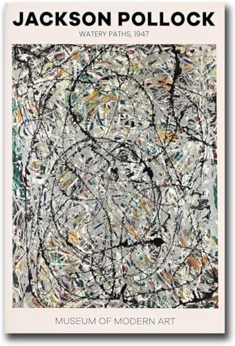 Jackson Pollock-Poster, abstraktes Gemälde, Jackson Pollock, Leinwand-Kunst, Jackson Pollock-Drucke für moderne Heimdekoration, Bild, 50 x 70 cm, ohne Rahmen von Zchdk Yhdesh