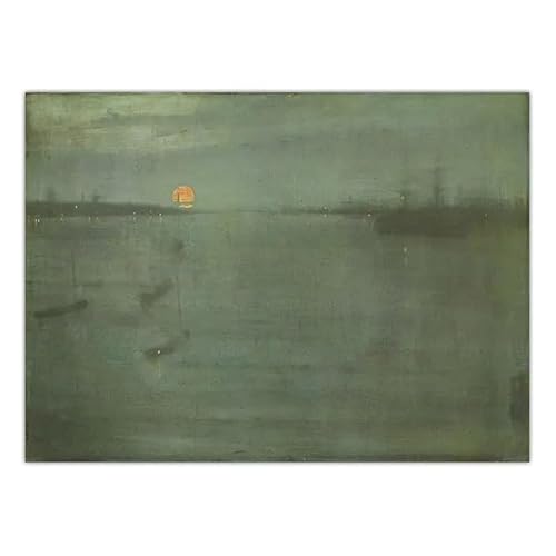 James Abbott Mcneill Whistler Poster und Drucke, Vintage-Landschaft, Leinwand, Gemälde, moderne Wandkunst für Wohnzimmer, Dekorbild, 50 x 70 cm, ohne Rahmen von Zchdk Yhdesh
