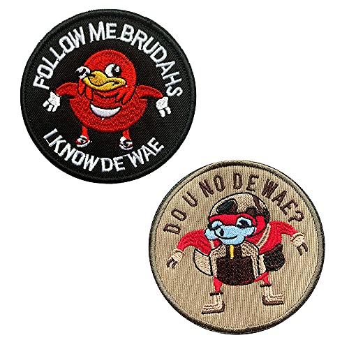 Lustiger ugandischer Knuckles "Do U No De Wae?" und "Follow Me Brudahs I Know De Wae" lustiger taktischer Kampf-David-Patch, 2 Packungen Lustiger ugandischer Knuckles "Do U No De Wae?" und "Follow Me Brudahs I Know De Wae" lustiger taktischer Kampf-David-Patch, 2 Packungen von Zcketo