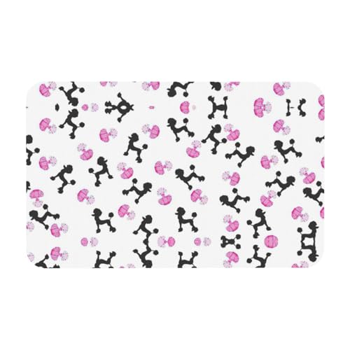 Girly Kieselgur Matte mit Parfümflasche und Pudeldruck, 50 x 80 cm, bequeme Bodenmatte für Dusche, rutschfeste Kieselgur Matte Girly Kieselgur Matte mit Parfümflasche und Pudeldruck, 50 x 80 cm, bequeme Bodenmatte für Dusche, rutschfeste Kieselgur Matte von Zcmkjlg