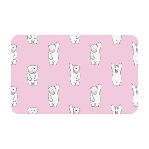 Kieselgur Matte mit Eisbär-Motiv, 50 x 80 cm, bequeme Bodenmatte für Dusche, rutschfeste Kieselgur Kieselgur Matte mit Eisbär-Motiv, 50 x 80 cm, bequeme Bodenmatte für Dusche, rutschfeste Kieselgur von Zcmkjlg
