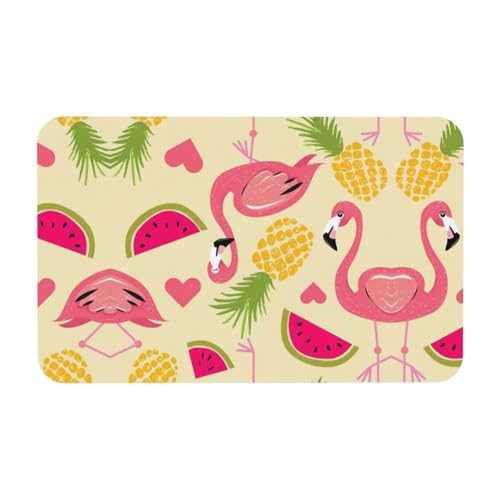Kieselgur Matte mit Flamingo mit Monstera-Druck, 50 x 80 cm, bequeme Bodenmatte für Dusche, rutschfeste Kieselgur Kieselgur Matte mit Flamingo mit Monstera-Druck, 50 x 80 cm, bequeme Bodenmatte für Dusche, rutschfeste Kieselgur von Zcmkjlg