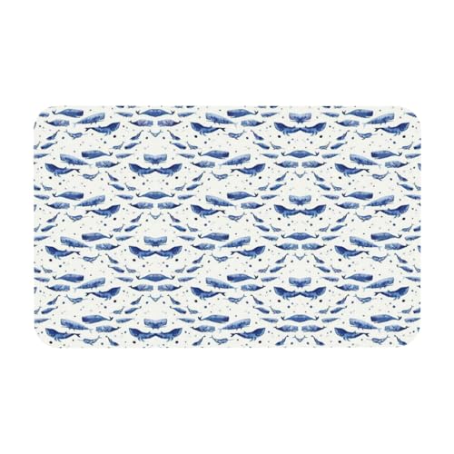 Kieselgur Matte mit kleinem Blauwal-Motiv, 50 x 80 cm, bequeme Bodenmatte für die Dusche, rutschfeste Kieselgur Matte Kieselgur Matte mit kleinem Blauwal-Motiv, 50 x 80 cm, bequeme Bodenmatte für die Dusche, rutschfeste Kieselgur Matte von Zcmkjlg