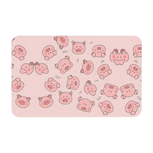 Kieselgur Matte mit niedlichem Schweine-Druck, 50 x 80 cm, bequeme Bodenmatte für Dusche, rutschfeste Kieselgur Kieselgur Matte mit niedlichem Schweine-Druck, 50 x 80 cm, bequeme Bodenmatte für Dusche, rutschfeste Kieselgur von Zcmkjlg