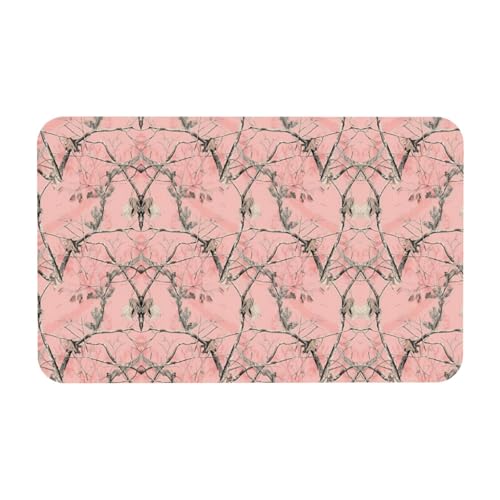 Kieselgur Matte mit rosa Blättern, Camouflage-Druck, 50 x 80 cm, bequeme Bodenmatte für Dusche, rutschfeste Kieselgur Kieselgur Matte mit rosa Blättern, Camouflage-Druck, 50 x 80 cm, bequeme Bodenmatte für Dusche, rutschfeste Kieselgur von Zcmkjlg
