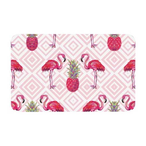 Kieselgur Matte mit rosa Flamingo-Ananas-Druck, 50 x 80 cm, bequeme Bodenmatte für Dusche, rutschfeste Kieselgur Kieselgur Matte mit rosa Flamingo-Ananas-Druck, 50 x 80 cm, bequeme Bodenmatte für Dusche, rutschfeste Kieselgur von Zcmkjlg