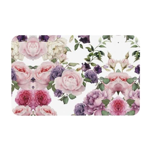 Kieselgur Matte mit rosa Rosen, 50 x 80 cm, bequeme Bodenmatte für Dusche, rutschfeste Kieselgur Kieselgur Matte mit rosa Rosen, 50 x 80 cm, bequeme Bodenmatte für Dusche, rutschfeste Kieselgur von Zcmkjlg