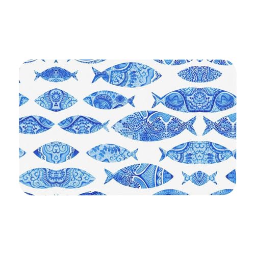 Kieselgur mit Fischmalerei, 50 x 80 cm, bequeme Bodenmatte für Dusche, rutschfeste Kieselgur Matte Kieselgur mit Fischmalerei, 50 x 80 cm, bequeme Bodenmatte für Dusche, rutschfeste Kieselgur Matte von Zcmkjlg