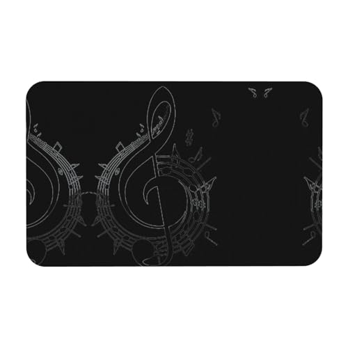 Music1 Printing Kieselgur Matte, bequeme Bodenmatte für Dusche, rutschfeste Kieselgur-Matte, 50 x 80 cm von Zcmkjlg