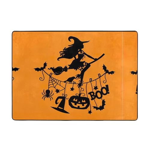 Zcmkjlg Flanell-Teppich mit Halloween-Hexe, fliegend, 203 x 147 cm, weicher, rutschfester Teppich, Wohnzimmermatte, groß, weiche Couchtischmatte Zcmkjlg Flanell-Teppich mit Halloween-Hexe, fliegend, 203 x 147 cm, weicher, rutschfester Teppich, Wohnzimmermatte, groß, weiche Couchtischmatte von Zcmkjlg