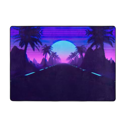 Zcmkjlg Flanell-Teppich mit Musik, Sommer, Strand, 203 x 147 cm, weicher, rutschfester Teppich, Wohnzimmermatte, groß, weiche Couchtischmatte von Zcmkjlg