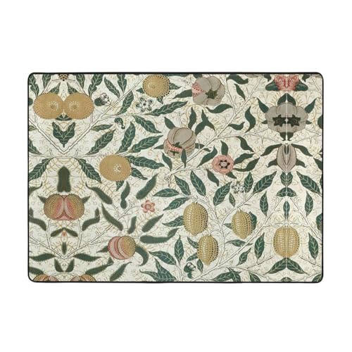 Zcmkjlg Flanell-Teppich mit Pflanzen und Früchten bedruckt, 203 x 147 cm, weicher, rutschfester Teppich, Wohnzimmermatte, große weiche Couchtischmatte Zcmkjlg Flanell-Teppich mit Pflanzen und Früchten bedruckt, 203 x 147 cm, weicher, rutschfester Teppich, Wohnzimmermatte, große weiche Couchtischmatte von Zcmkjlg