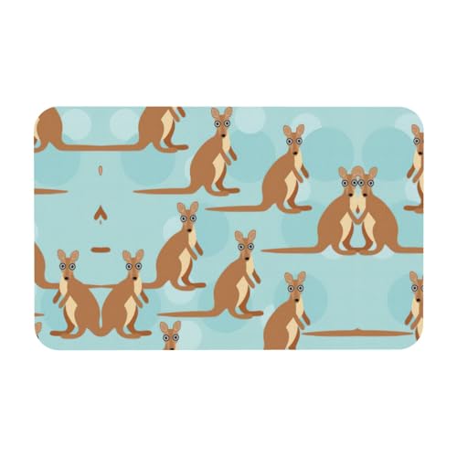 Zcmkjlg Funny For Kangaroo Zoo Printing Kieselgur Matte, 50 x 80 cm, bequeme Bodenmatte für die Dusche, rutschfeste Kieselgur Matte von Zcmkjlg