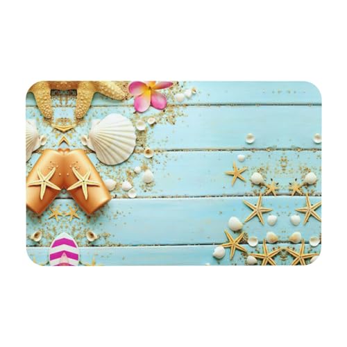 Zcmkjlg Kieselgur-Matte mit Strandmotiv, 50 x 80 cm, bequeme Bodenmatte für die Dusche, rutschfeste Kieselgur Zcmkjlg Kieselgur-Matte mit Strandmotiv, 50 x 80 cm, bequeme Bodenmatte für die Dusche, rutschfeste Kieselgur von Zcmkjlg