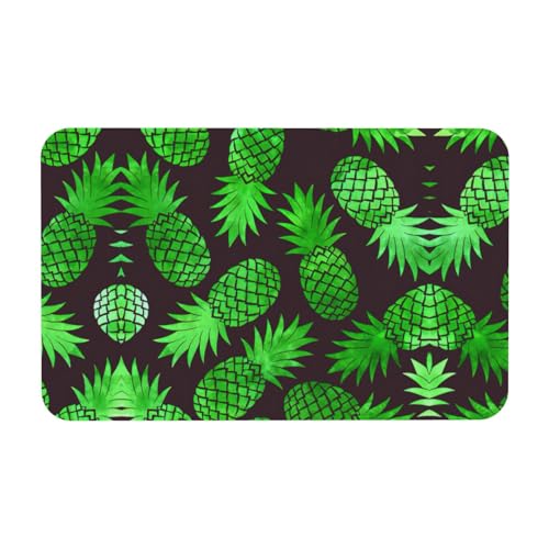 Zcmkjlg Kieselgur mit Ananas-Kunstdruck, 50 x 80 cm, bequeme Bodenmatte für die Dusche, rutschfeste Kieselgur von Zcmkjlg