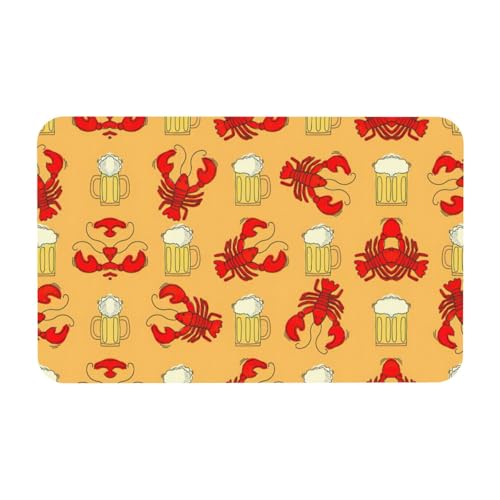 Zcmkjlg Kieselgur mit Bier- und Krebsmuster, 50 x 80 cm, bequeme Bodenmatte für Dusche, rutschfeste Kieselgur Zcmkjlg Kieselgur mit Bier- und Krebsmuster, 50 x 80 cm, bequeme Bodenmatte für Dusche, rutschfeste Kieselgur von Zcmkjlg