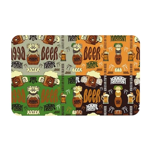 Zcmkjlg Kieselgur mit Bierdruck, 50 x 80 cm, bequeme Bodenmatte für Dusche, rutschfeste Kieselgur von Zcmkjlg
