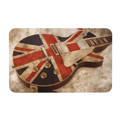 Zcmkjlg Kieselgur mit Gitarre, britische Flagge, 50 x 80 cm, bequeme Bodenmatte für die Dusche, rutschfeste Kieselgur Matte Zcmkjlg Kieselgur mit Gitarre, britische Flagge, 50 x 80 cm, bequeme Bodenmatte für die Dusche, rutschfeste Kieselgur Matte von Zcmkjlg