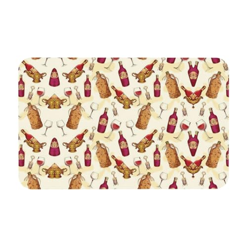 Zcmkjlg Kieselgur mit Rotweindruck, 50 x 80 cm, bequeme Bodenmatte für Dusche, rutschfeste Kieselgur Zcmkjlg Kieselgur mit Rotweindruck, 50 x 80 cm, bequeme Bodenmatte für Dusche, rutschfeste Kieselgur von Zcmkjlg