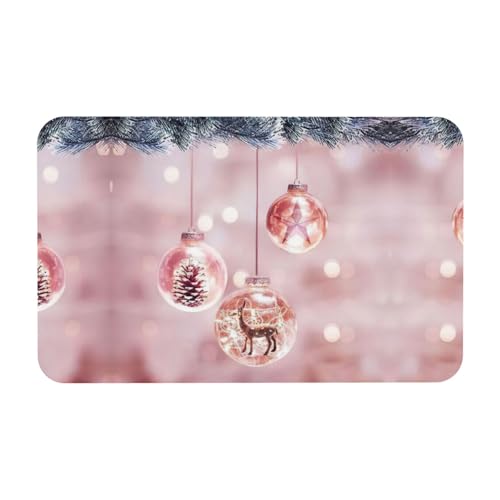 Zcmkjlg Kieselgur mit Weihnachtsballdruck, 50 x 80 cm, bequeme Bodenmatte für die Dusche, rutschfeste Kieselgur Zcmkjlg Kieselgur mit Weihnachtsballdruck, 50 x 80 cm, bequeme Bodenmatte für die Dusche, rutschfeste Kieselgur von Zcmkjlg