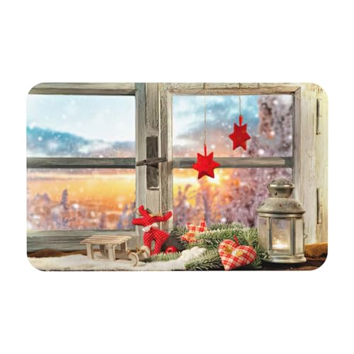 Zcmkjlg Kieselgur mit Weihnachtsfenster, 50 x 80 cm, bequeme Bodenmatte für Dusche, rutschfeste Kieselgur Zcmkjlg Kieselgur mit Weihnachtsfenster, 50 x 80 cm, bequeme Bodenmatte für Dusche, rutschfeste Kieselgur von Zcmkjlg