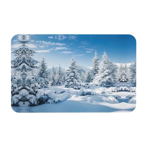 Zcmkjlg Kieselgur mit Winterbäumen, 50 x 80 cm, bequeme Bodenmatte für die Dusche, rutschfeste Kieselgur Zcmkjlg Kieselgur mit Winterbäumen, 50 x 80 cm, bequeme Bodenmatte für die Dusche, rutschfeste Kieselgur von Zcmkjlg