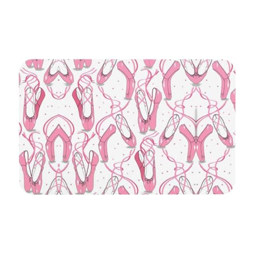 Zcmkjlg Kieselgur mit rosa Ballettschuhen, 50 x 80 cm, bequeme Bodenmatte für die Dusche, rutschfeste Kieselgur Zcmkjlg Kieselgur mit rosa Ballettschuhen, 50 x 80 cm, bequeme Bodenmatte für die Dusche, rutschfeste Kieselgur von Zcmkjlg