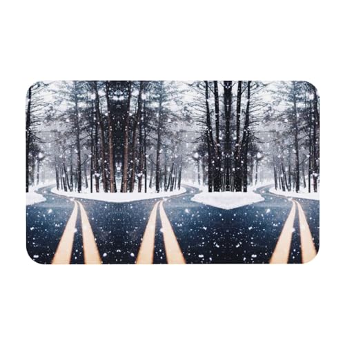 Zcmkjlg Snow Street Printing Kieselgur Matte, bequeme Bodenmatte für Dusche, rutschfeste Kieselgur-Matte, 50 x 80 cm Zcmkjlg Snow Street Printing Kieselgur Matte, bequeme Bodenmatte für Dusche, rutschfeste Kieselgur-Matte, 50 x 80 cm von Zcmkjlg