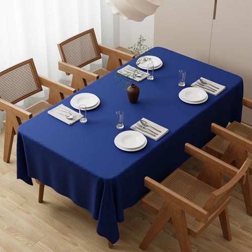 Zdada Blau Abwaschbar Tischdecken 100x140cm Rechteckig Polyester Tischdecke, Kratzfest, Fleckschutz Tischtuch Outdoor Tischwäsche für Garten, Esszimmer, Feiern und Haushalt von Zdada