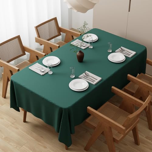 Zdada Grün Abwaschbar Tischdecken 110x180cm Rechteckig Polyester Tischdecke, Kratzfest, Fleckschutz Tischtuch Outdoor Tischwäsche für Garten, Esszimmer, Feiern und Haushalt von Zdada