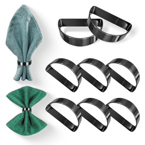 8 Stück Serviettenringe Set Serviettenringe Schwarz Metall Serviettenring Serviettenschnallen Servietten Ring Servietten Ringe Elegante Halbrunde Tischdekoration für Hochzeit, Party, Feiertagsparty 8 Stück Serviettenringe Set Serviettenringe Schwarz Metall Serviettenring Serviettenschnallen Servietten Ring Servietten Ringe Elegante Halbrunde Tischdekoration für Hochzeit, Party, Feiertagsparty von Zdhsufnvw